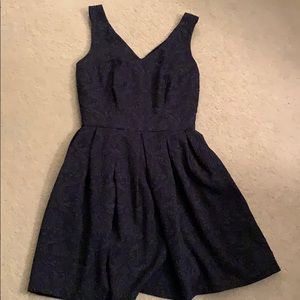 Navy pleated dress